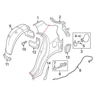 Kia OE - Quarter Panel & Components (EX / LX / SX Hatchback)