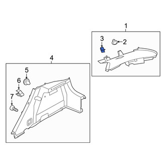Kia OE - Upper Quarter Panel Trim Panel Clip