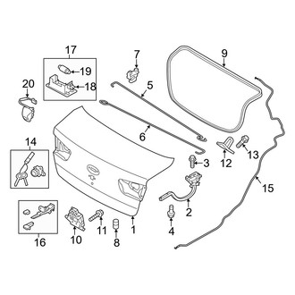 Kia OE - Trunk Lid - Lid & Components (EX / LX / SX Sedan)