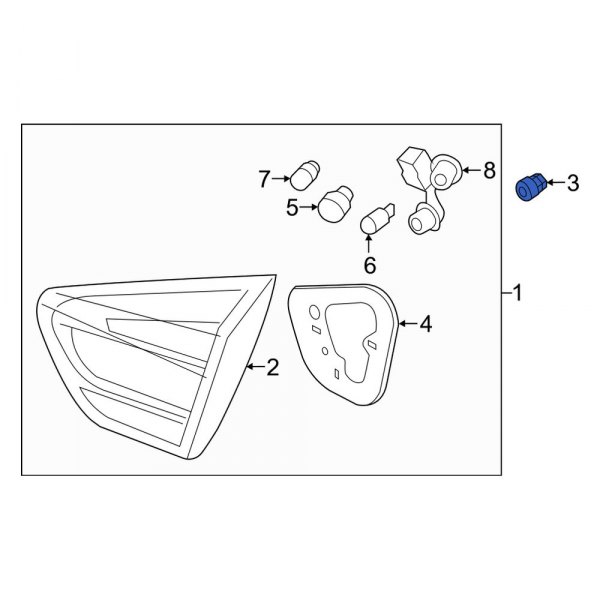 Back Up Light Assembly Nut