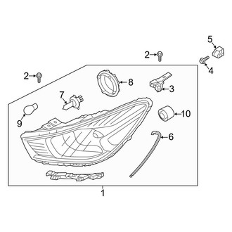 Kia OE - Front Lamps - Headlamp Components (Halogen)