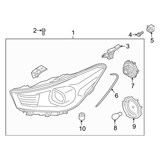 Kia OE - Front Lamps - Headlamp Components (LED)