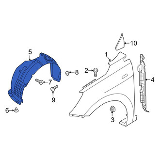 Kia OE - Front Left Fender Splash Shield