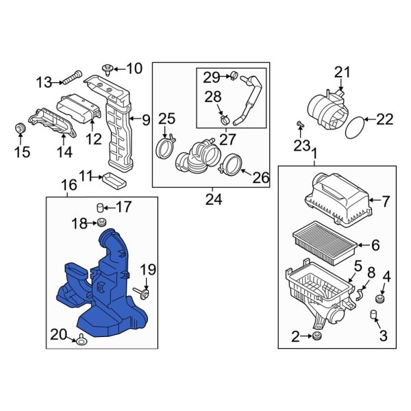 Kia OE 28212H9650 - Engine Air Intake Resonator