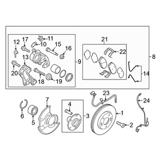 Kia OE - Front Suspension - Brake Components