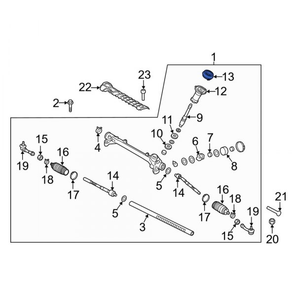 Kia OE 56516H8000 Rack and Pinion Cap