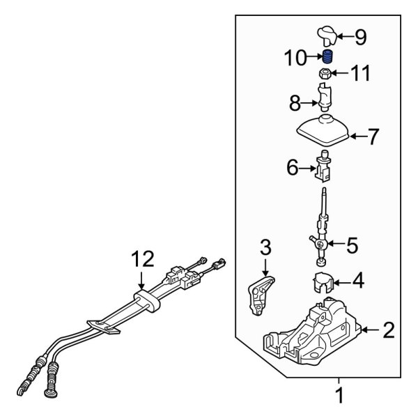 Kia OE 437221H010 Manual Transmission Shift Rail Detent Spring