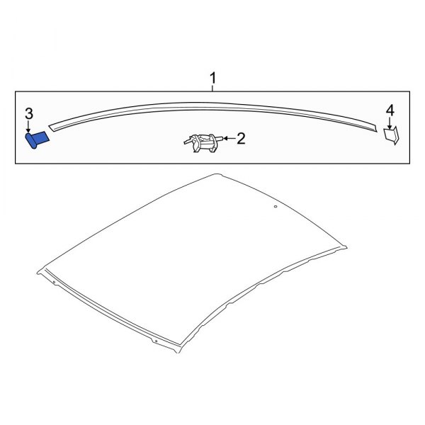 Roof Drip Molding Cap