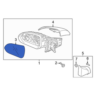 Kia OE - Front Right Door Mirror Glass
