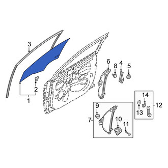 Kia OE - Rear Right Door Glass