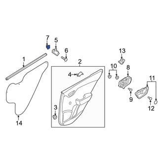 Kia OE - Rear Inner Interior Door Handle Nut