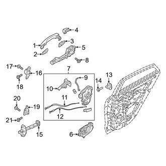 Kia OE - Rear Door - Lock & Hardware (Hatchback)