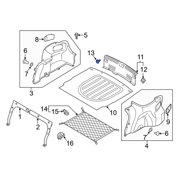 Trunk Trim Scuff Plate Clip