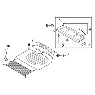 Kia OE - Trunk Trim Scuff Plate Clip