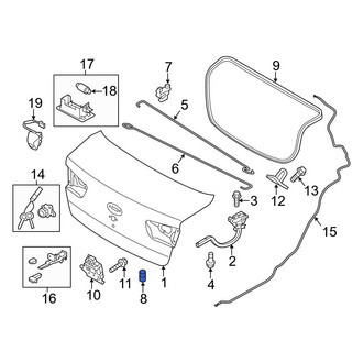 Kia OE - Rear Deck Lid Stop Buffer