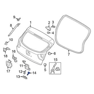 Kia OE - Liftgate Lock Striker Plate Screw