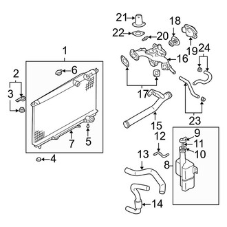 Kia OE - Cooling - Radiator & Components (2.5L)