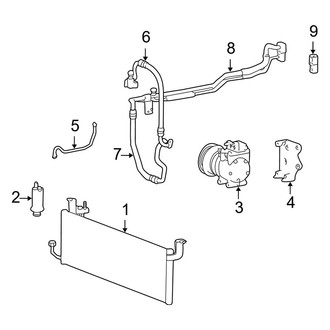 Kia OE - Air Conditioner & Heater - Condenser, Compressor & Lines (2.5L)