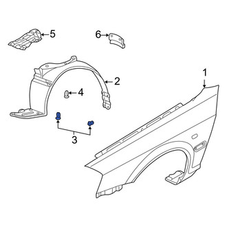 Kia OE - Fender Liner Grommet