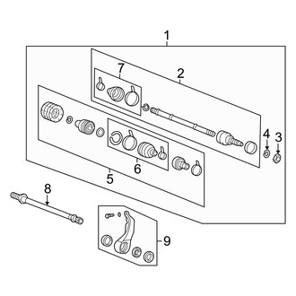Kia OE - Front Suspension - Drive Axles (2.5L)