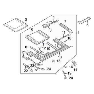 Kia OE - Left Sunroof Deflector Bracket