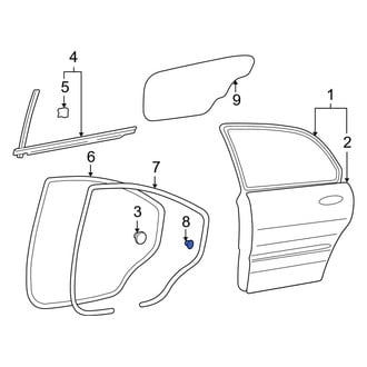 Kia OE - Rear Door Seal Clip