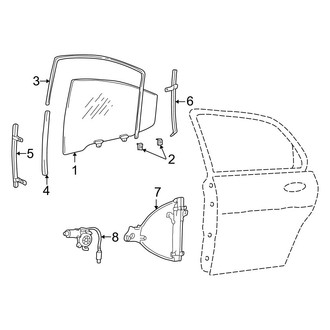 Kia OE - Rear Door - Glass & Hardware