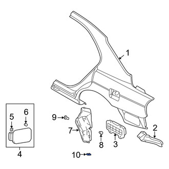 Kia OE - Quarter Panel Splash Shield Nut