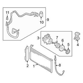 Kia OE - Air Conditioner & Heater - Condenser, Compressor & Lines