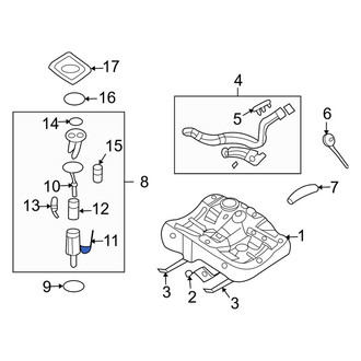 Kia OE - Fuel Sender and Hanger Assembly