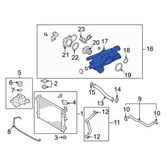 Kia OE - Upper Engine Coolant Thermostat Housing