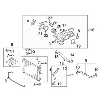 Kia OE - Cooling - Radiator & Components (2.4L)