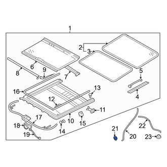 Kia OE - Rear Sunroof Drain Hose Grommet