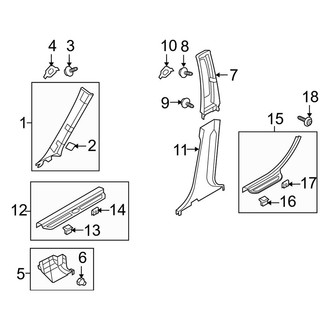 Kia OE - Pillars, Rocker & Floor - Interior Trim