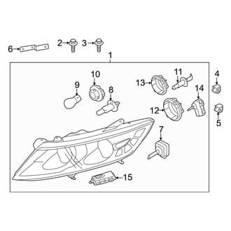 Kia OE - Front Lamps - Headlamp Components (With Xenon), (Gas)
