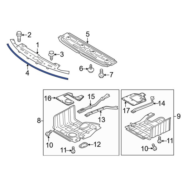 Radiator Support Access Cover Seal