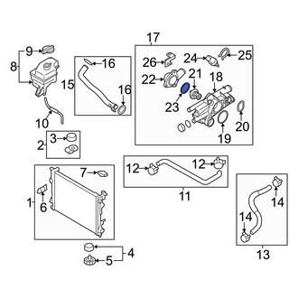 Kia OE - Engine Coolant Thermostat Housing Gasket