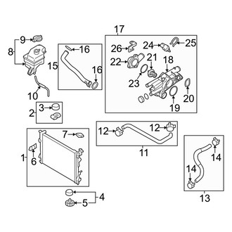 Kia OE - Cooling - Radiator & Components (2.0L)