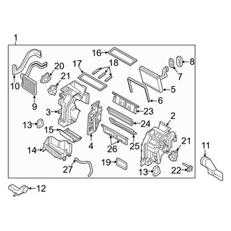 Kia OE - Air Conditioner & Heater - Evaporator & Heater Components (Korea Built), (Gas)
