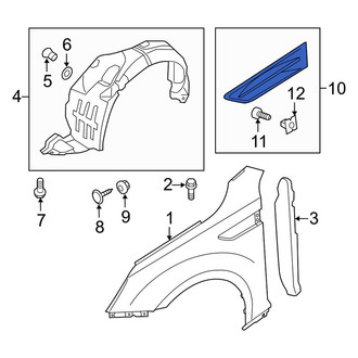 Kia OE - Right Fender Molding