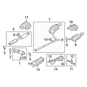 Kia OE - Exhaust System - Exhaust Components (Korea Built, US Federal, Canada Components)