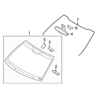Kia OE - Windshield - Reveal Moldings (EX / EX Turbo / LX / SX)