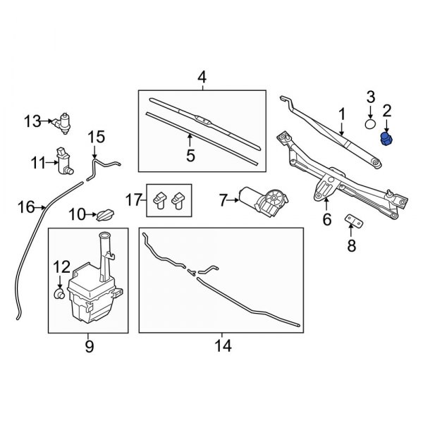 Windshield Wiper Arm Nut