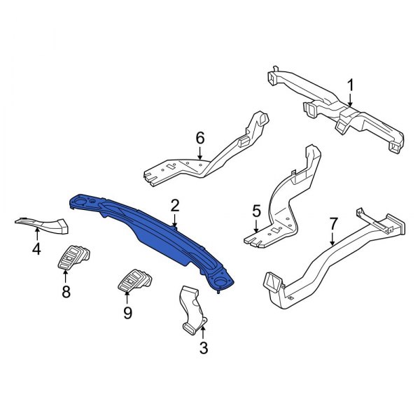 Kia OE 973502T000 Front Center Windshield Defroster Nozzle