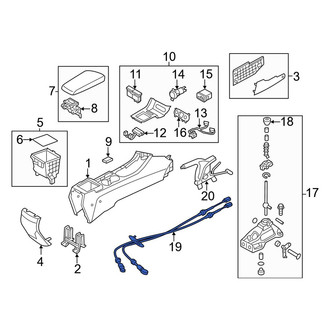 Kia OE - Automatic Transmission Shifter Cable