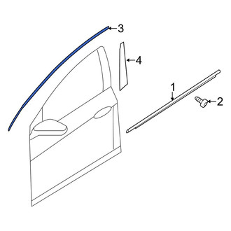 Kia OE - Front Left Outer Door Reveal Molding