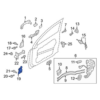 Kia OE - Front Left Lower Door Hinge