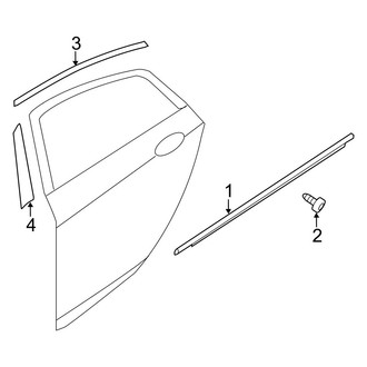 Kia OE - Rear Door - Exterior Trim (EX / EX Turbo / LX / SX)