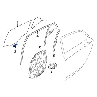 Kia OE - Front Right Door Glass Attaching Clips