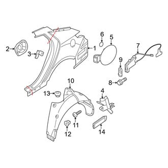 Kia OE - Quarter Panel & Components (USA Built), (Gas)